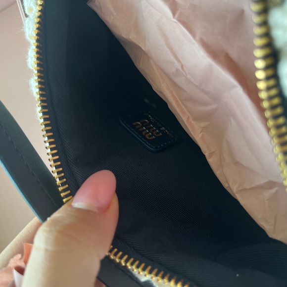 Miu Miu Striped Crochet Shoulder Bag - Picture 14 of 14